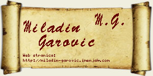 Miladin Garović vizit kartica
